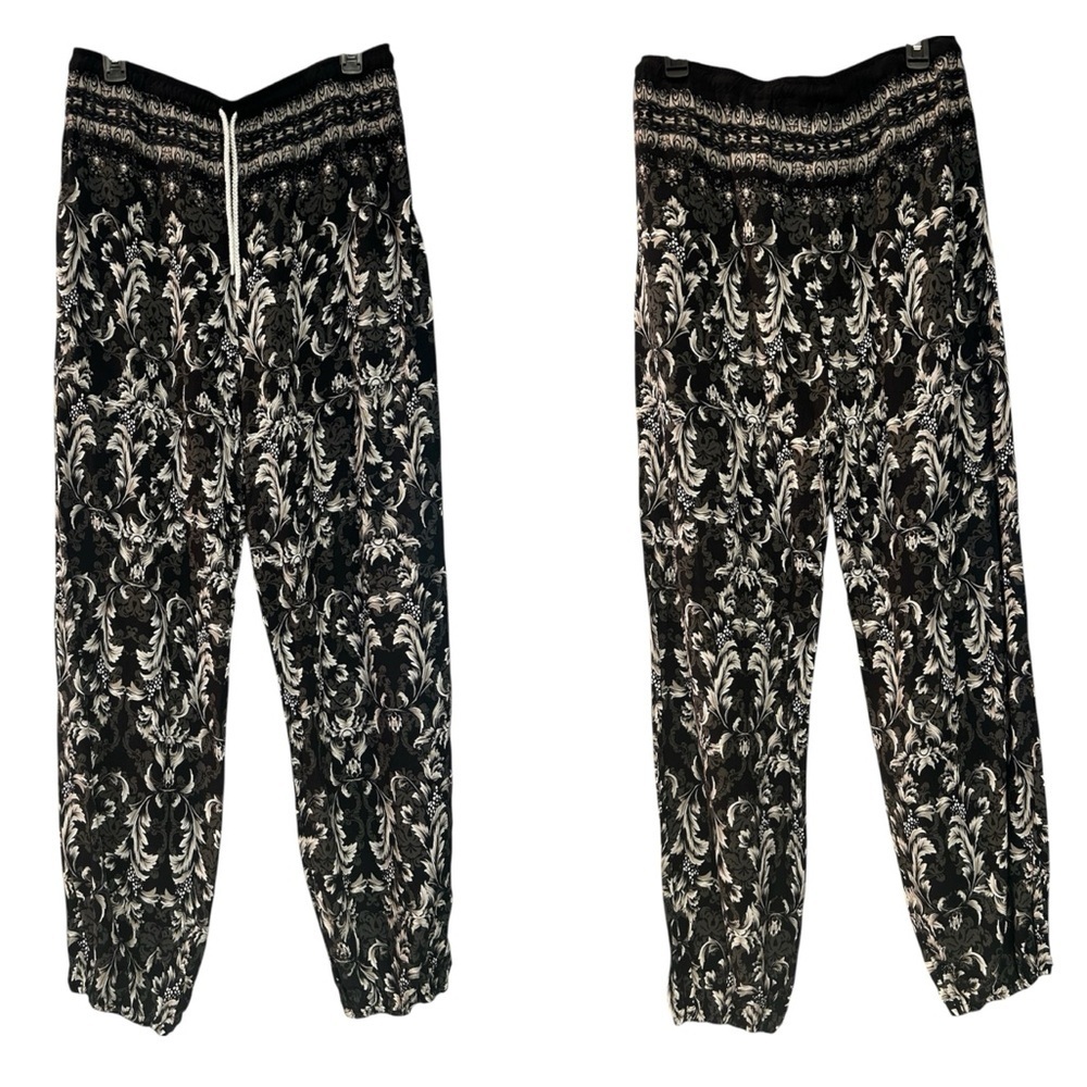 URBAN COCO Black and White Patterned Pants, Size XL
